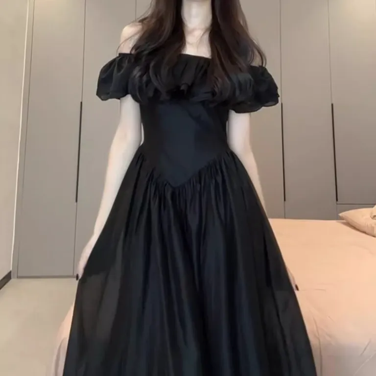French High-end One Shoulder Dress For Women In Summer