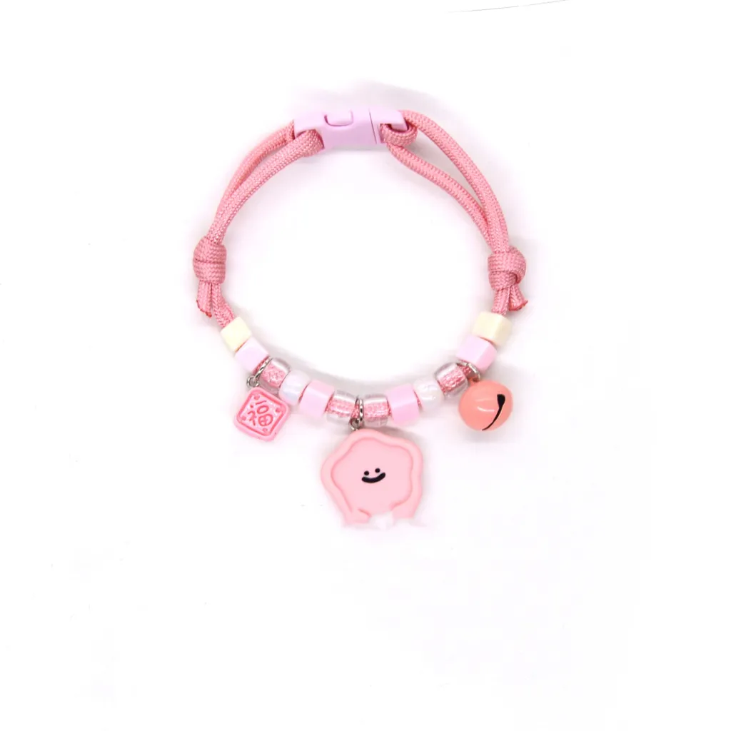 Pet Cat Dog Necklace Cartoon Small Pendant - Pink