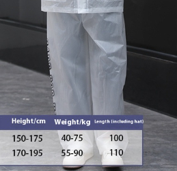 Walf Checks Fabric Rain Pants Raincoat Suit Split Waterproof Short