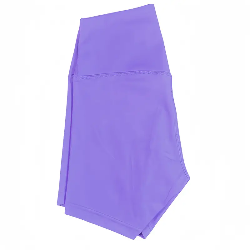High Waist Yoga Shorts for Women Breathable Quick-Dry Athletic Running Cycling Shorts — S, Purple