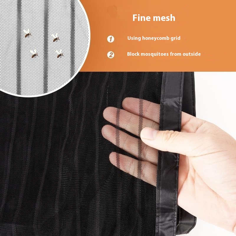 Soft Screen Window Curtain Magnetic Stripe Summer Door Curtain With Velcro Pushpin
