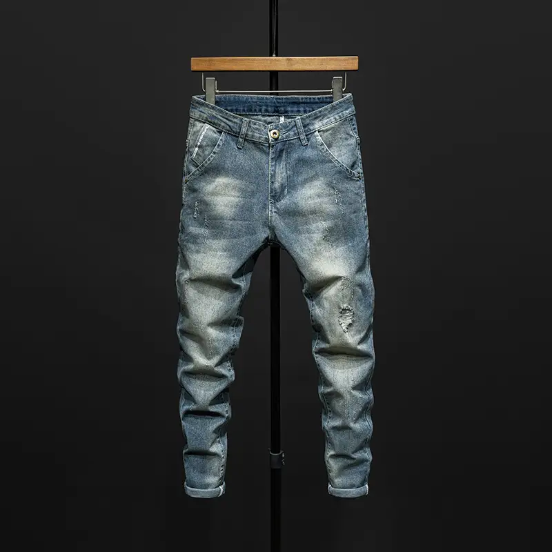 Fashion Slim-fitting Simple Men's Clothing Skinny Pants