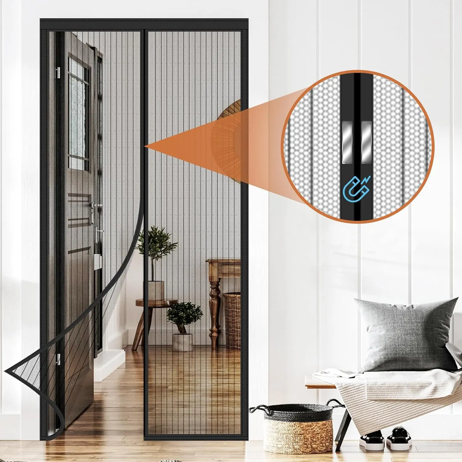 Soft Screen Window Curtain Magnetic Stripe Summer