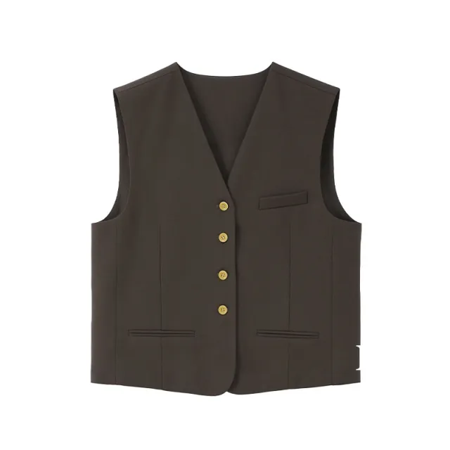 Gray Green Collarless Suit Coat Vest Straight Trousers Three piece Suit Gray Green Vest - Shop at LoveMi