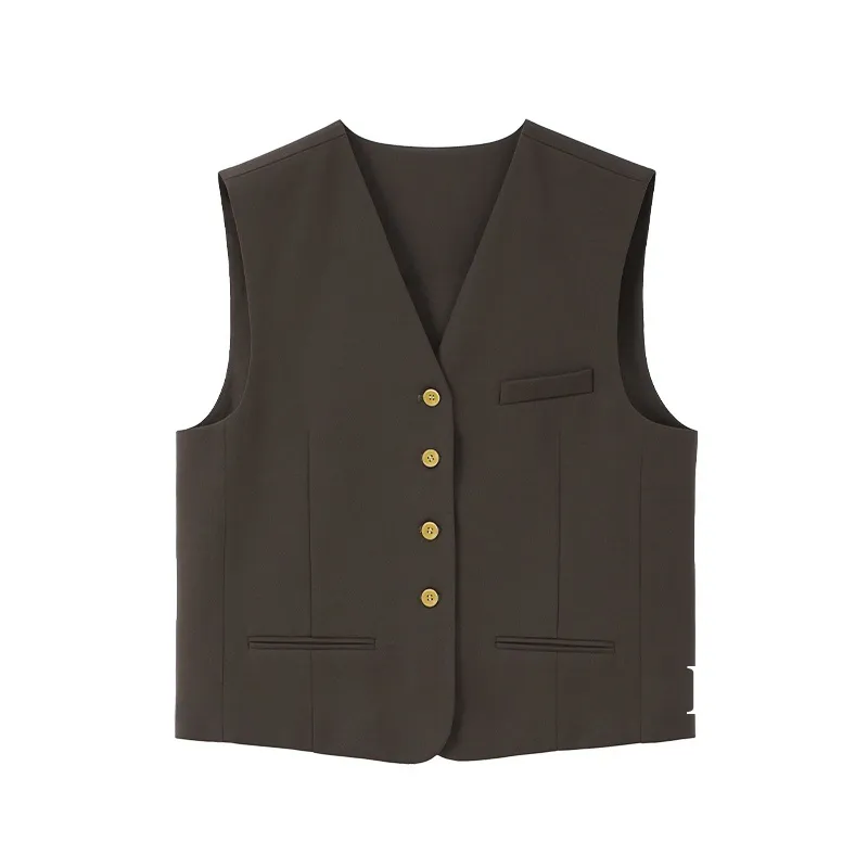 Gray Green Collarless Suit Coat Vest Straight Trousers Three-piece Suit - Gray Green Vest