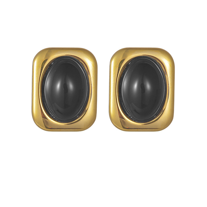 New Retro Affordable Luxury Fashion All-match Titanium Steel Gold-plated Micro Glass Bead Pendant