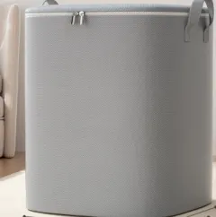 Clothes Quilt Large Capacity Storage Box For Wardrobe Finishing Storage Artifact - Gray Medium - View 1