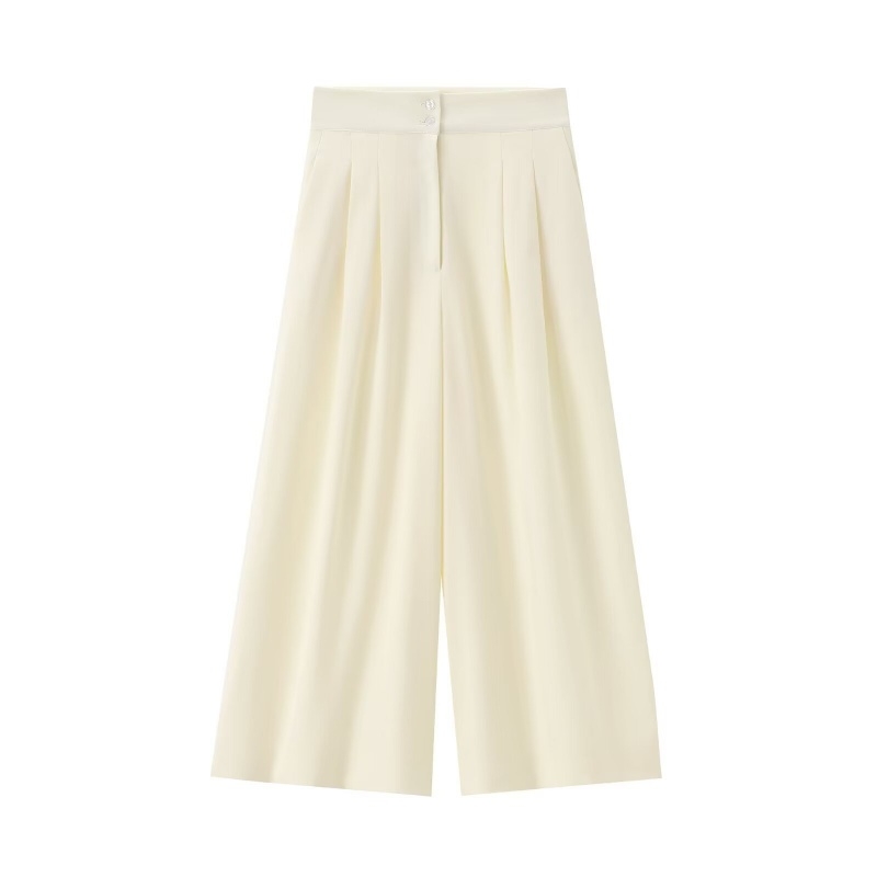 Women's Linen Blend Double Breasted Vest Two Piece Set