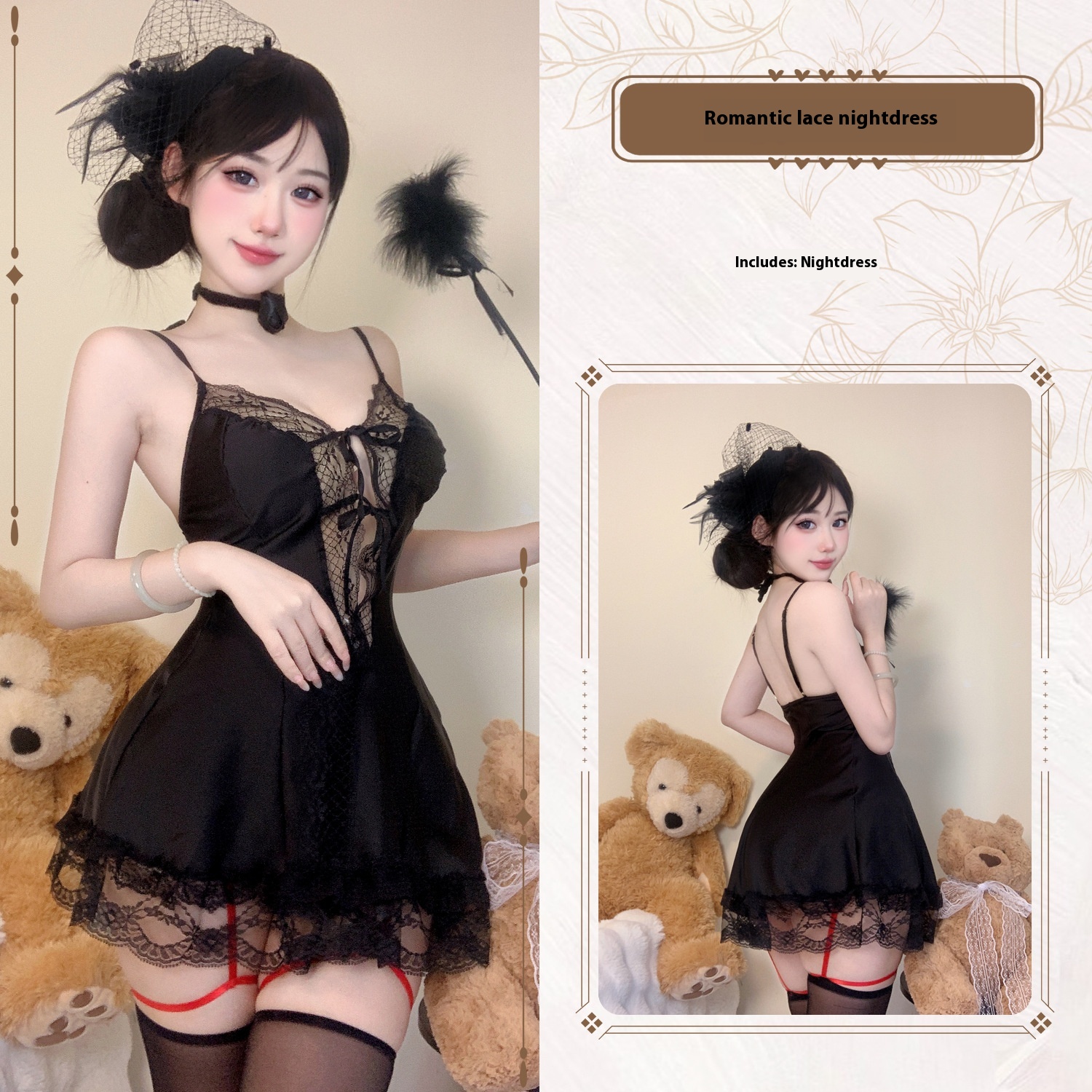 Lace Seduction Slip Nightdress