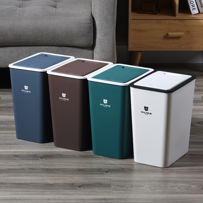Bathroom Kitchen PP Floor Clamping Ring Trash Can Household