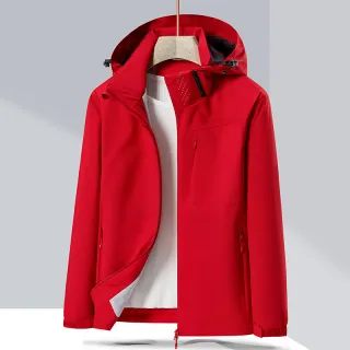 Couple Single-layer Jacket Windproof Sports Fleece-lined Padded Overalls - Female