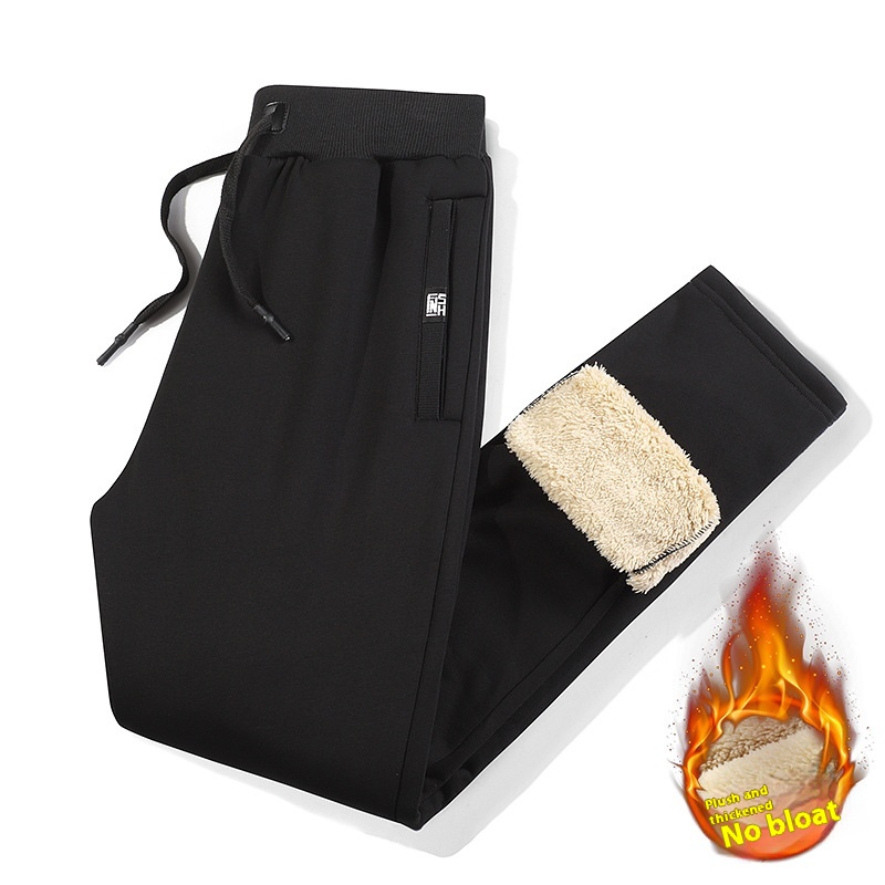 Men's Fleece-lined Thickened Dad Oversized Track Pants - Image 6