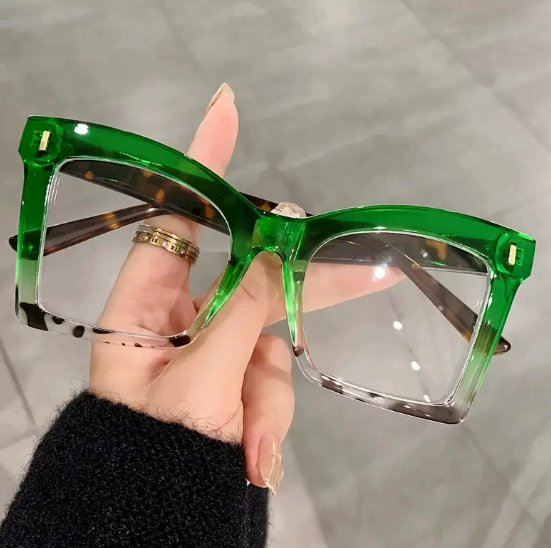 UV resistant Fashion Presbyopic Glasses Box Upper Green Leopard - Shop at LoveMi