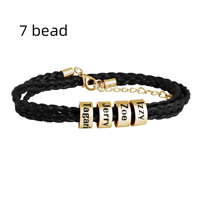 Multi-layer DIY For European And American Men's Leather Braided Bracelet