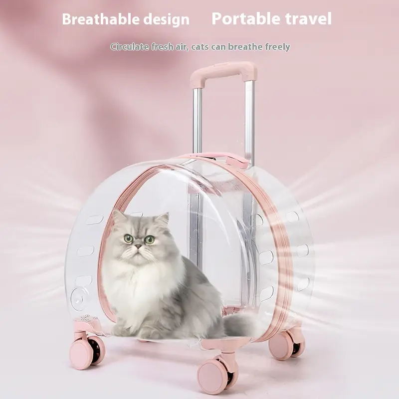 PC Pet Trolley Cat Bag Fully Transparent Reinforcement