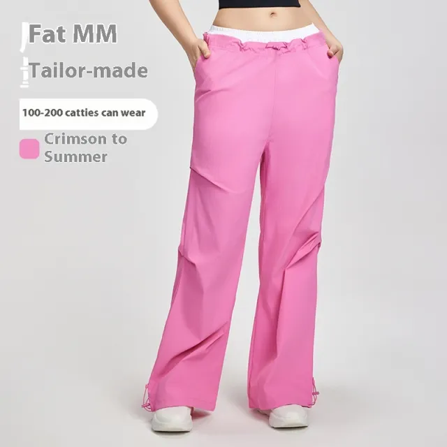 American Workwear Plus Size Wide leg Pants Women's Outdoor Hiking High Waist Crimson To Summer - Shop at LoveMi