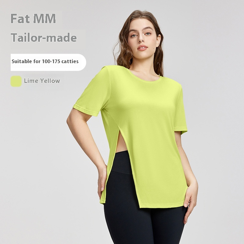 Plus Size Short-sleeved Women's T-shirt Loose Thin Yoga Wear