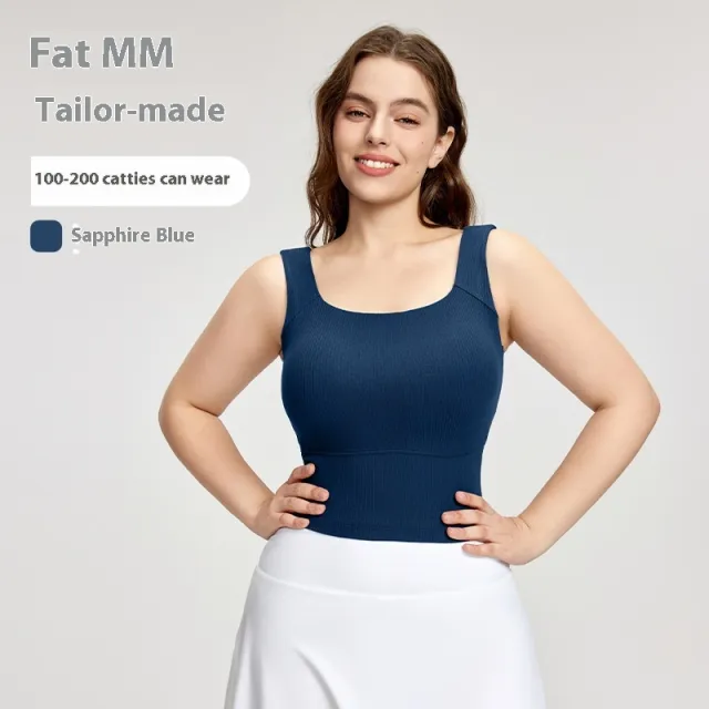 Yoga Clothing Top Women's Belt Chest Pad Vest Sapphire Blue - Shop at LoveMi