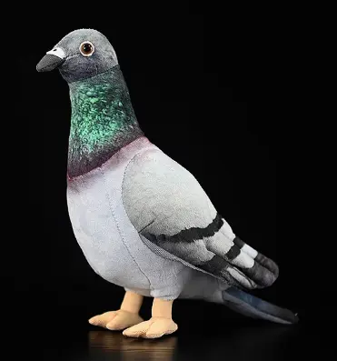 Cute Gray Pigeon Simulation Rock Doll Super Doll