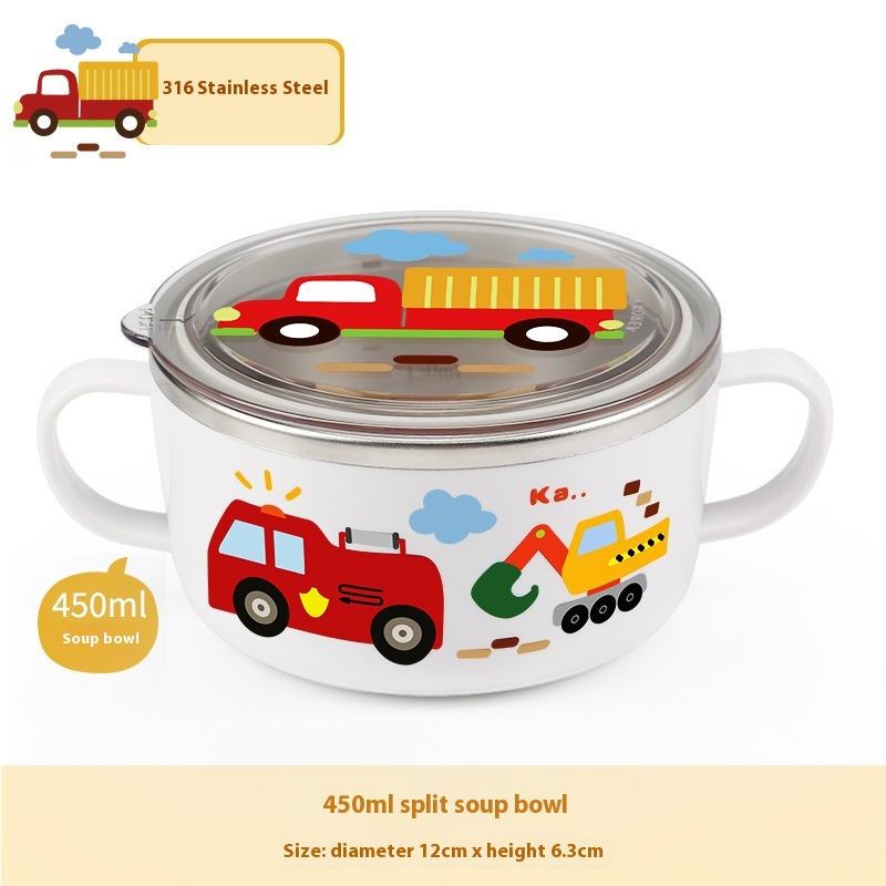 صندوق طعام معزول للأطفال من الستانلس ستيل 316 مع تقسيمات