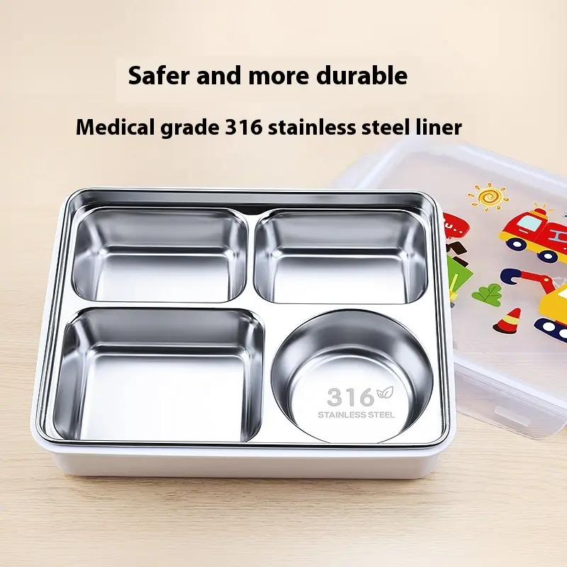 316 Stainless Steel Compartment Children's Insulated Lunch Box