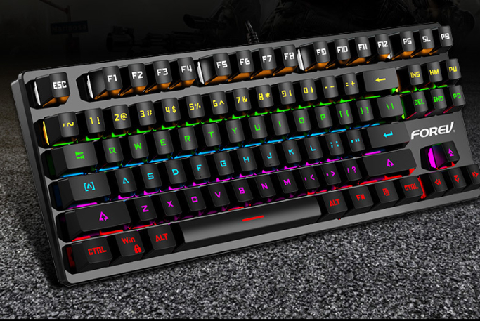Punk Color Matching Wired Mechanical Keyboard - Image 6