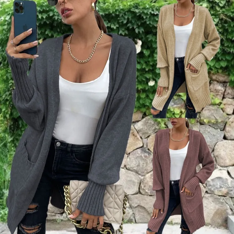 Casual Loose Pockets Knitwear Sweater