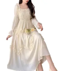 Spring And Autumn Waist Slimming Gentle Long Dress - Dress - View 1