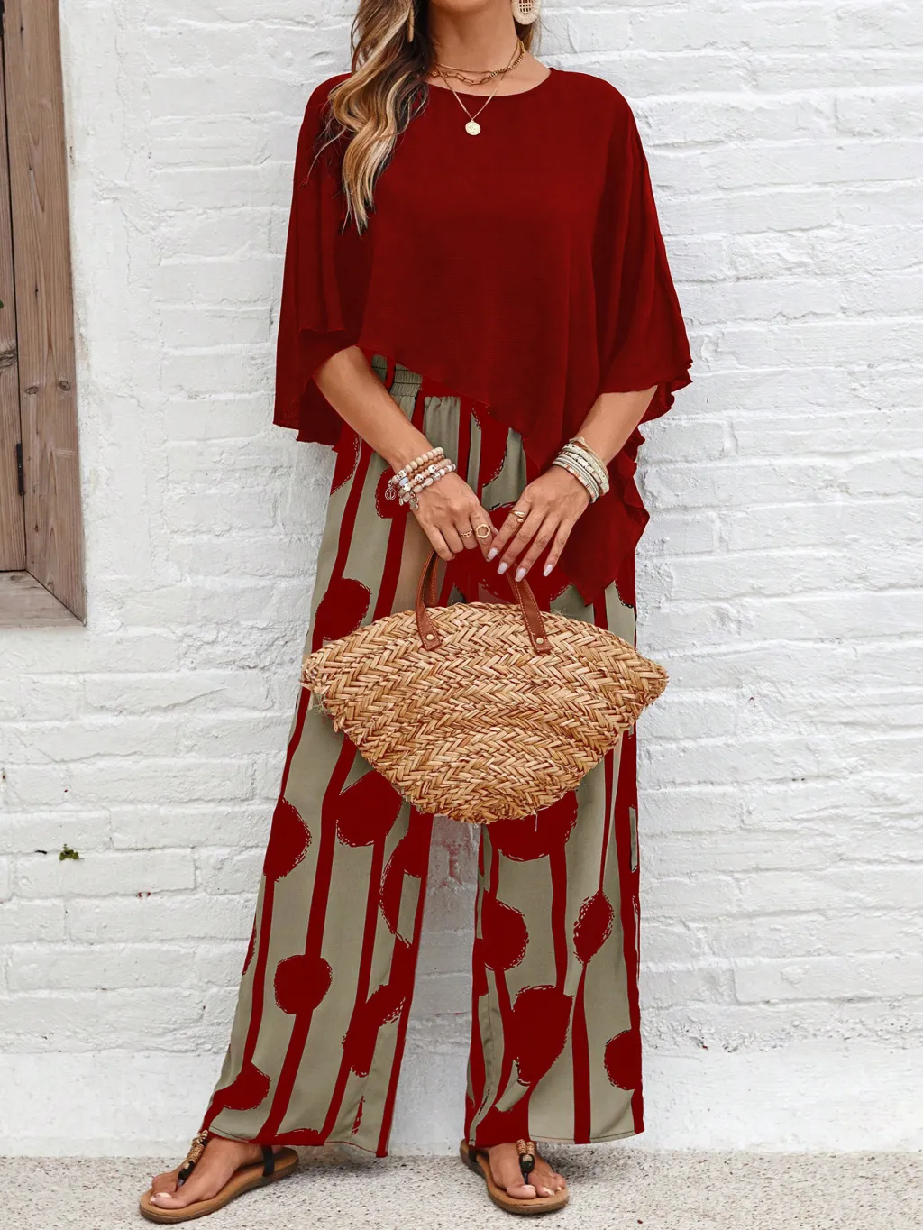 New Summer Fashion Casual Women's Trousers Suit - Red