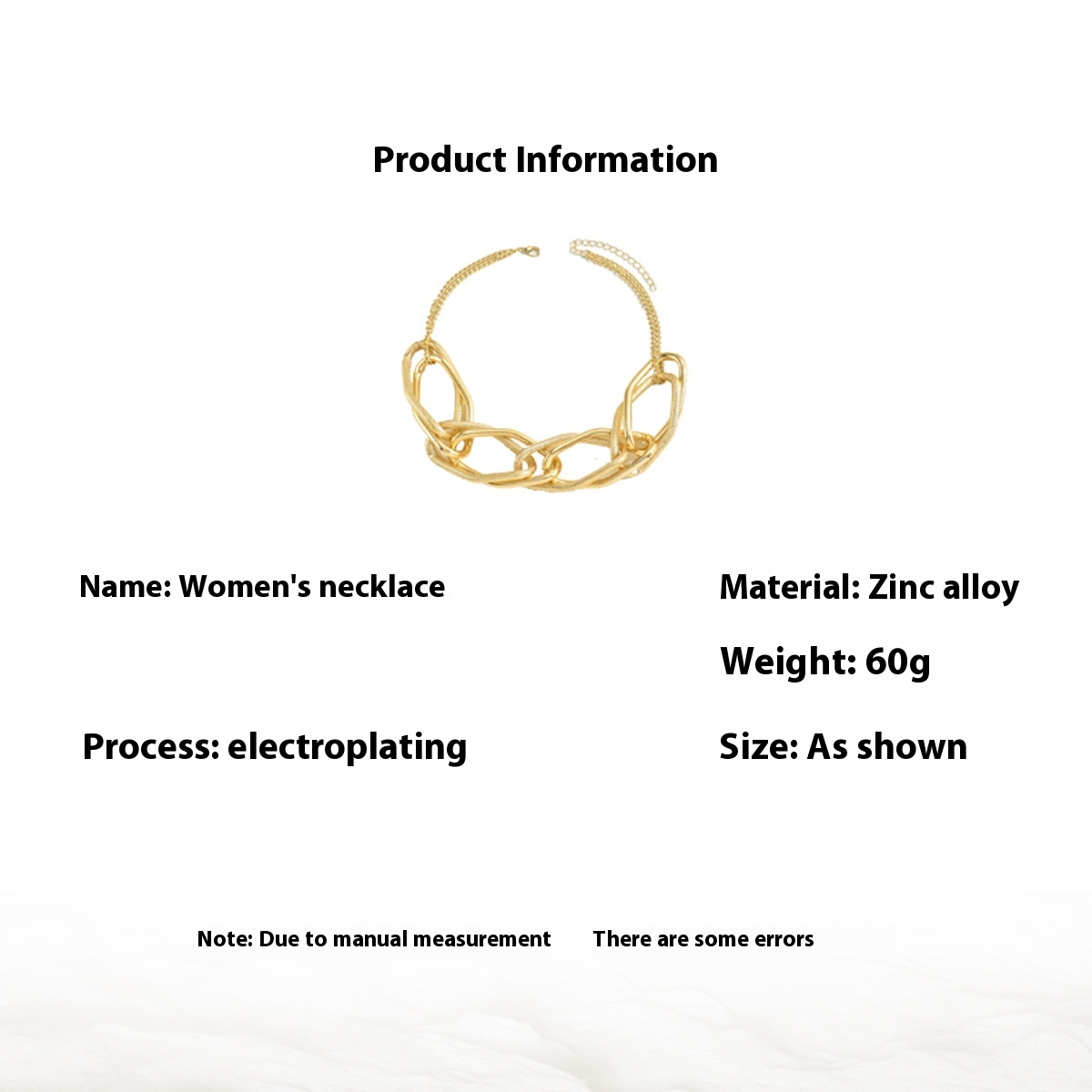 Women's Necklace Long Metal Clavicle Chain