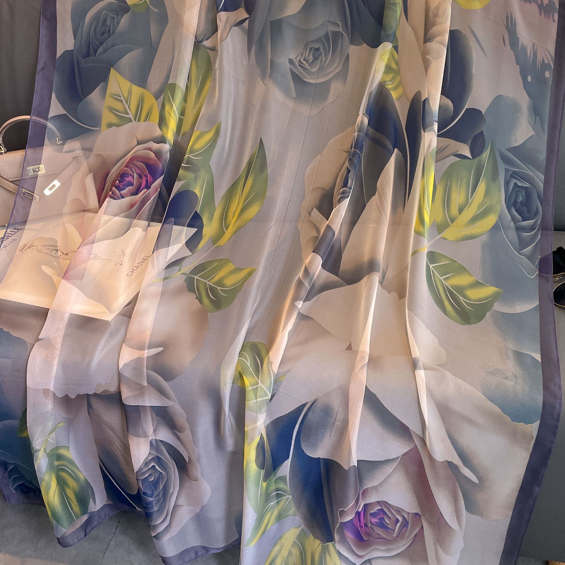 Light Luxury Artificial Silk Talma Yousoft Scarf Women's Large Size Pattern Commuter - Image 6