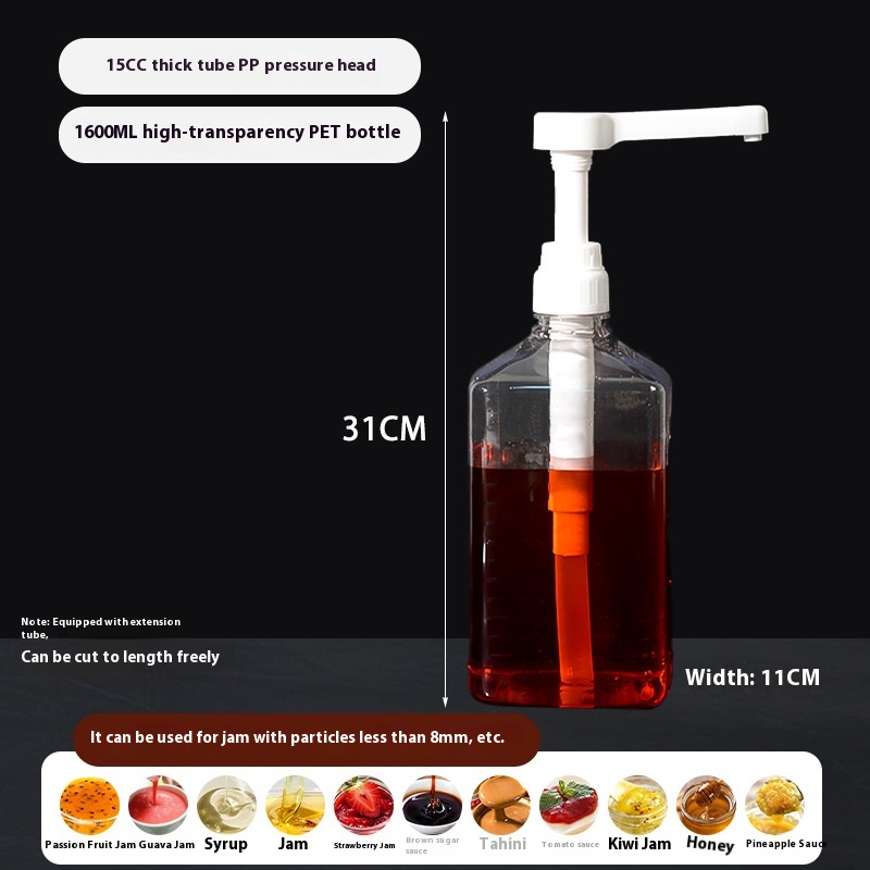 Thickened Hand-pressed Fructose Quantitative Syrup Bottle