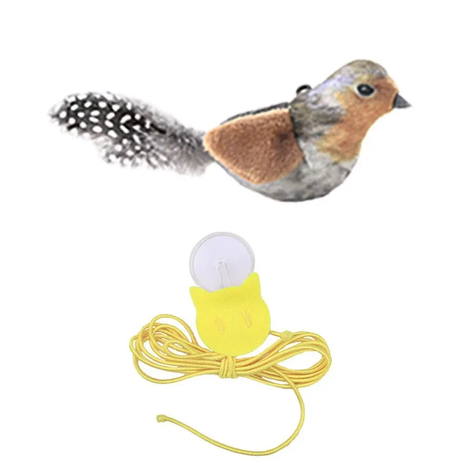 Cat Toy Simulation Will Call Bird To Swing Hanging Door Hanging Cat Teaser - Brown Leiothrix