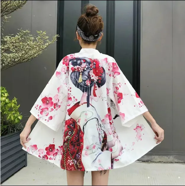 Men's style Japanese Five point Cardigan Nightgown Hanfu Cape19 - Shop at LoveMi