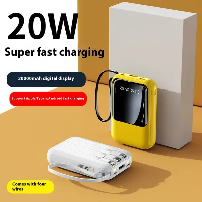 Small Super Fast Charge With Cable Power Bank