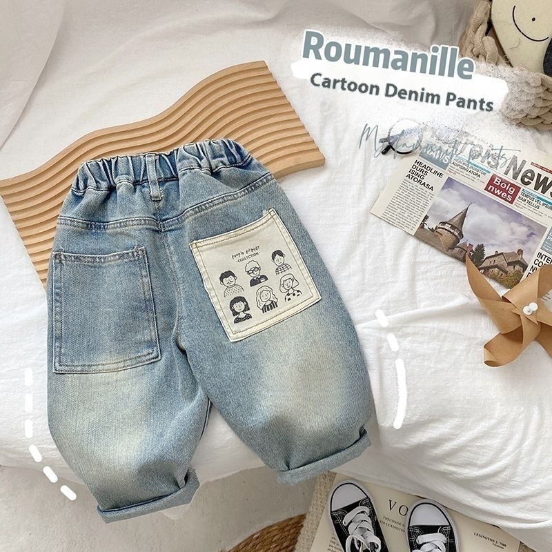Fashion Personalized Children's Casual Jeans Printing