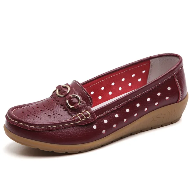 Spring And Autumn Wedge Driving Plus Size Maternity Shoes Wine - Shop at LoveMi
