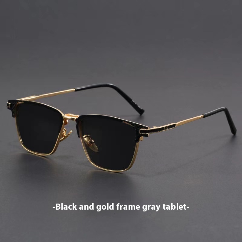 Retro Artistic UV Protection Small Square Box Sunglasses - Image 4
