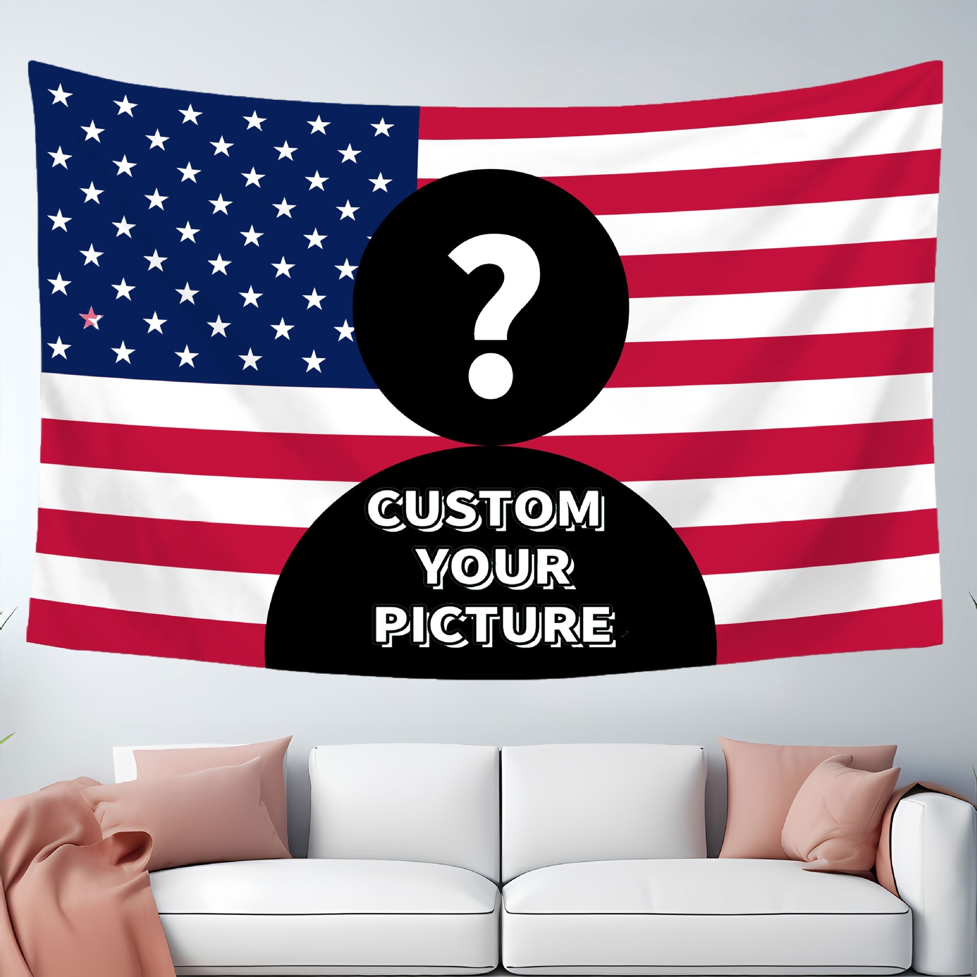 American Flag Background Pattern Hanging Tapestry - CJdropshipping