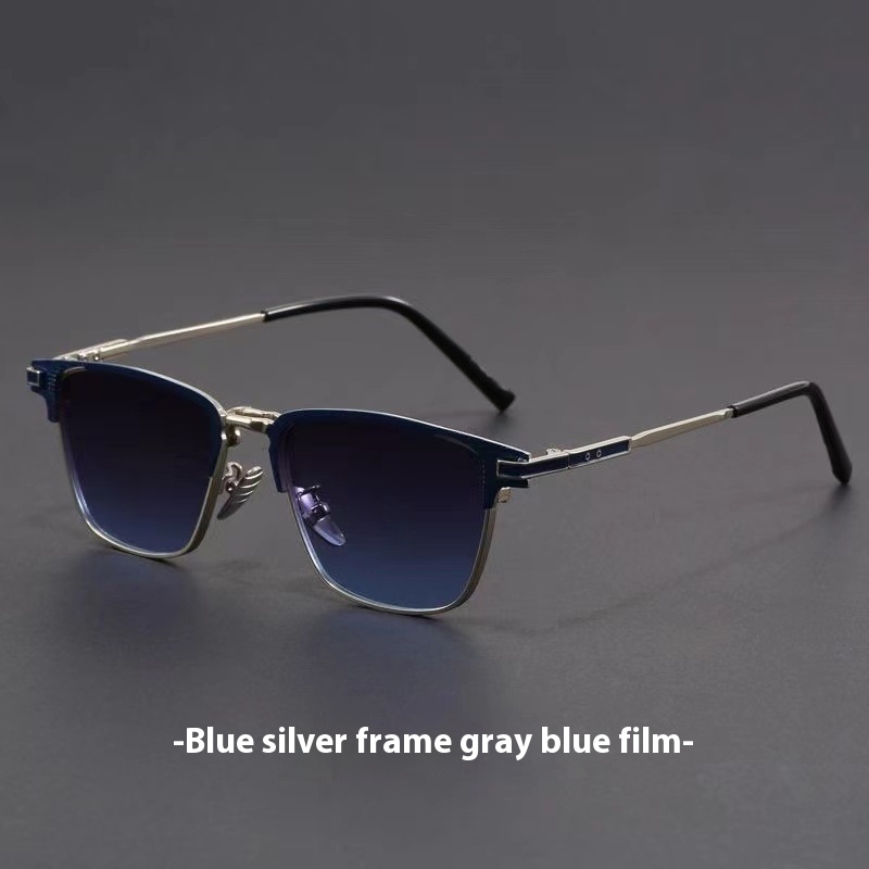 Retro Artistic UV Protection Small Square Box Sunglasses - Image 2