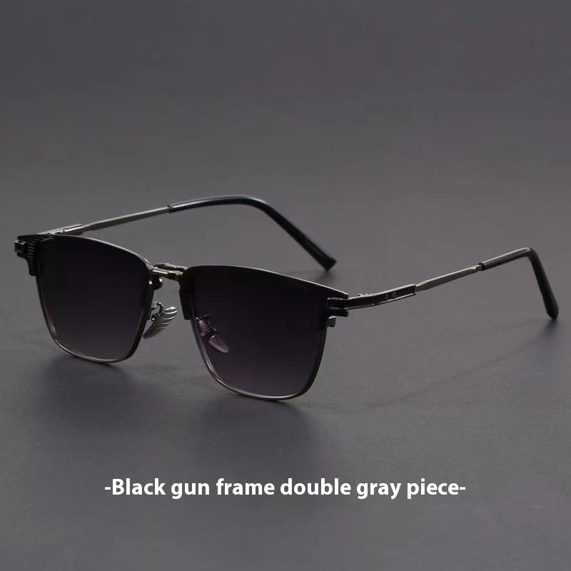 Retro Artistic UV Protection Small Square Box Sunglasses - Image 3