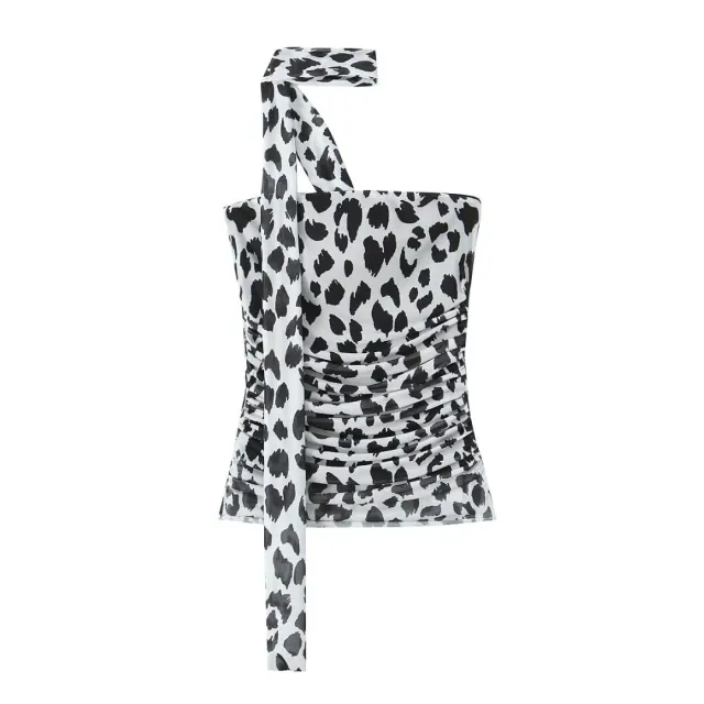 Women's Animal Pattern Printed Short Skirt Black And White Striped Coat - Shop at LoveMi