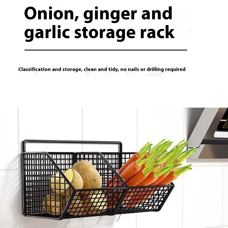 Punch-free Hanging Kitchen Wall-mounted Storage Rack