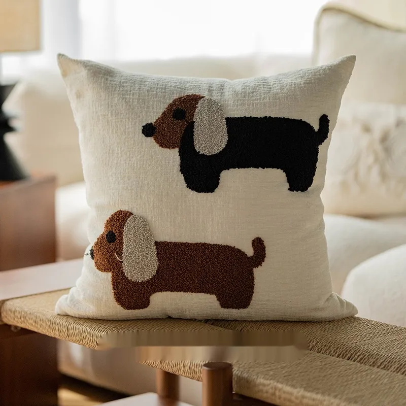 Cute Pillow Cream Style Pillow Living Room Sofa Soft Decoration - Childhood Sweethearts 45X45Cm