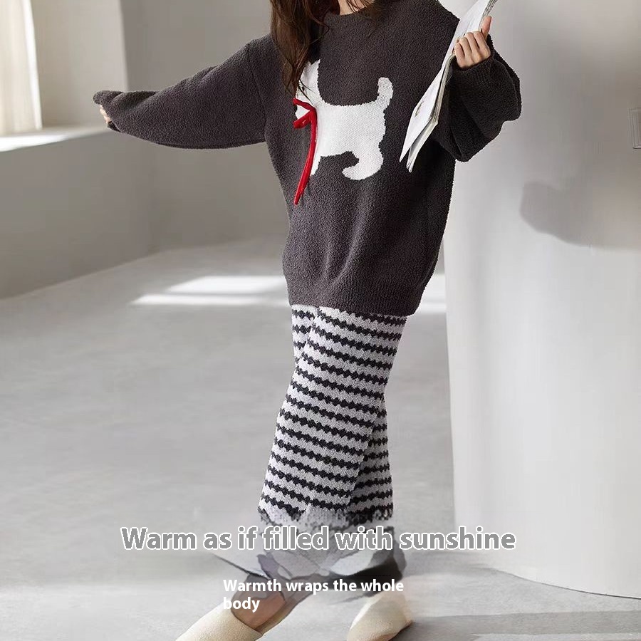 Thick Warm Long Sleeves Homewear Suit