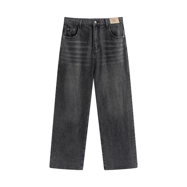 Straight Slimming Trousers Plus Size Dark Gray - Shop at LoveMi