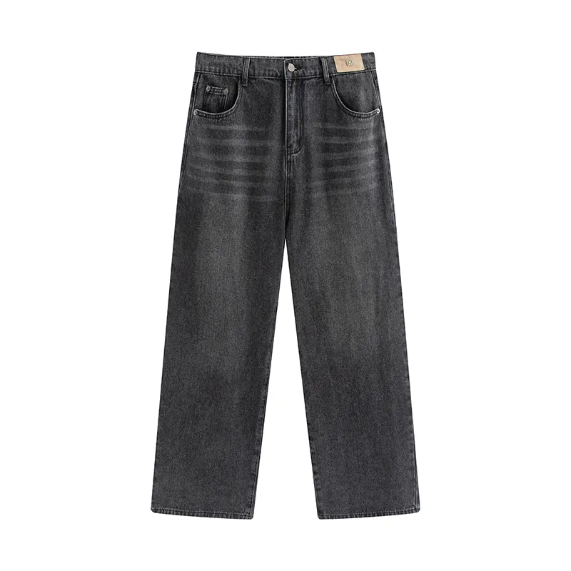 Straight Slimming Trousers Plus Size - Dark Grey