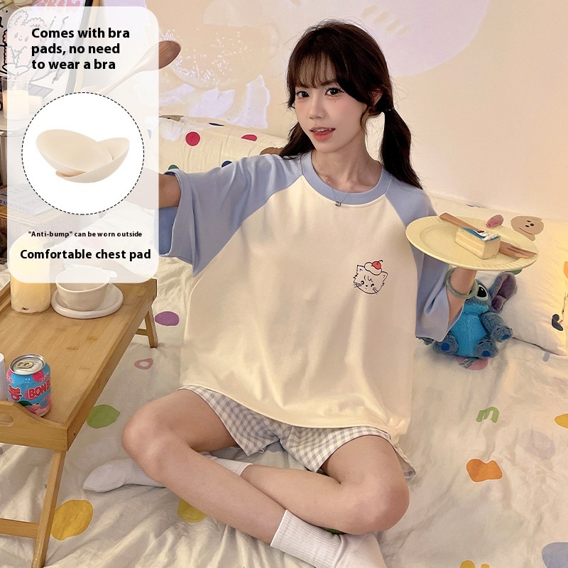 Cartoon Cute Loungewear Can Be Worn Outside With Chest Pad Ckek91097 Xxl - Shop at LoveMi