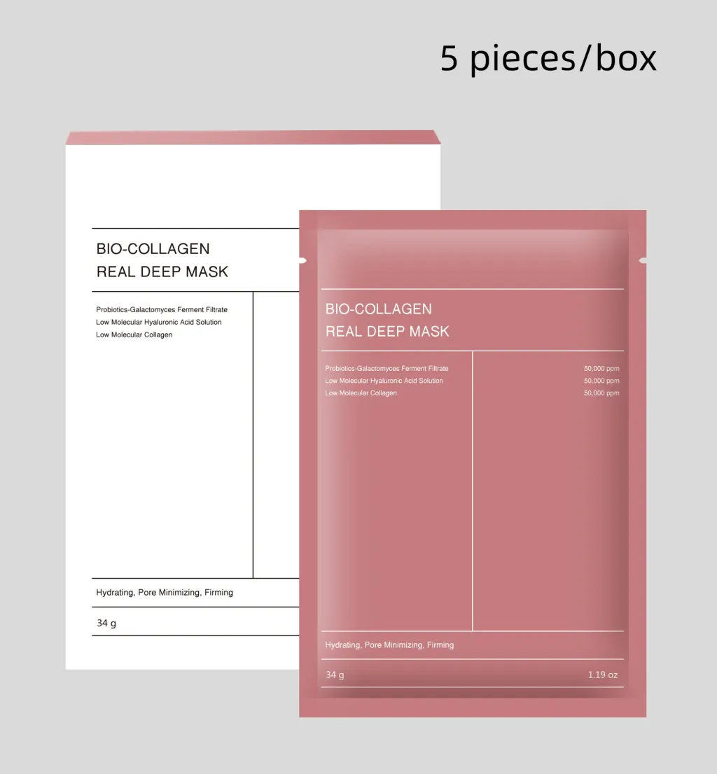Face Mask Shrink Pore Moisturizing Refreshing Brightening Firming Lift Nourish Skin Care Deep Hydration Moisturizer - Logo Free 5Piece