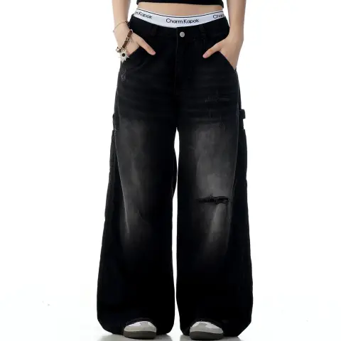 American Retro Tattered Jeans